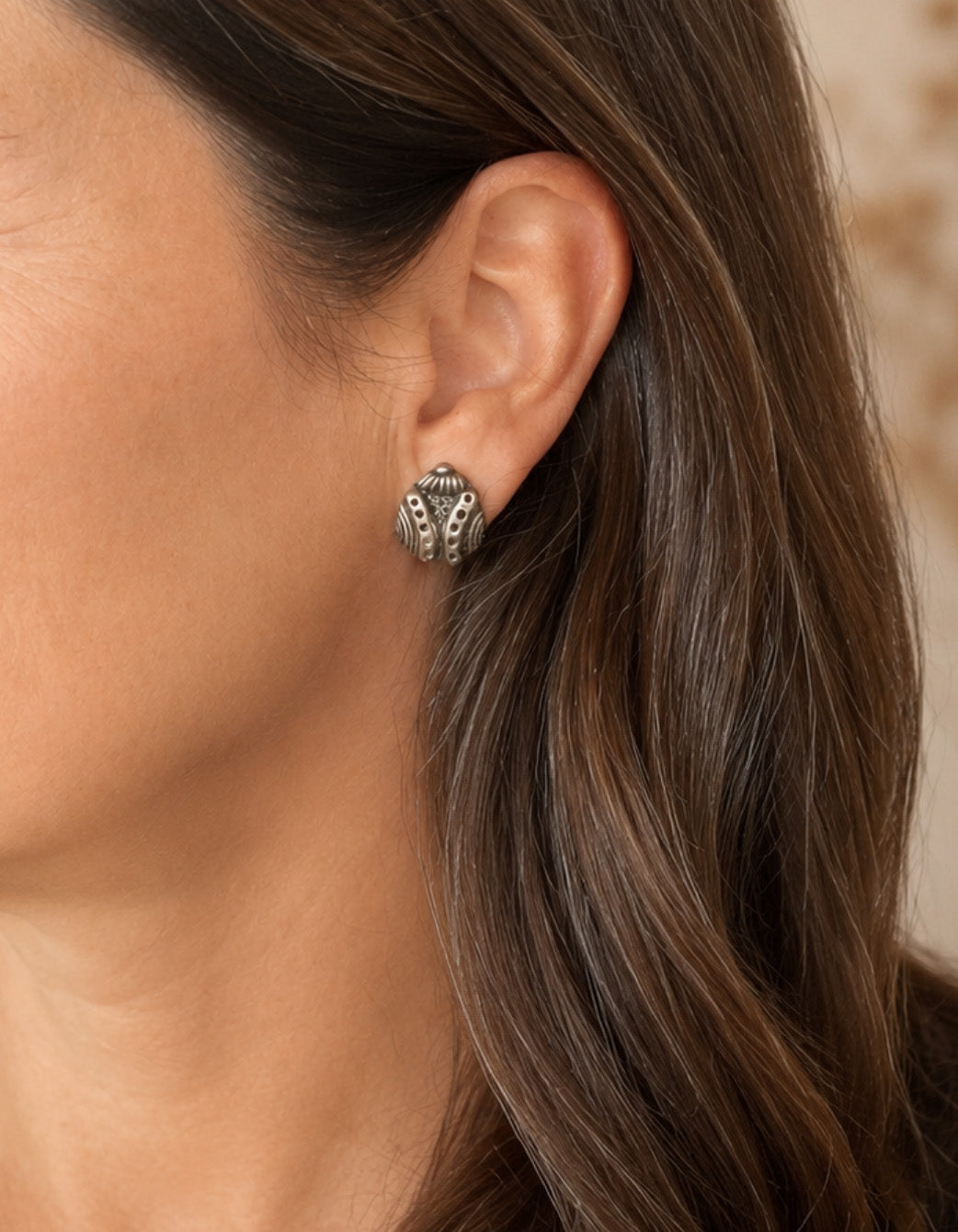 Pendientes Escarabajo Rayado