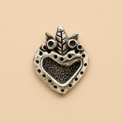 Anillo Corazón Punteado