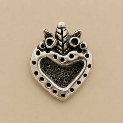 Anillo Corazón Punteado