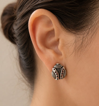 Pendientes Escarabajo Rayado